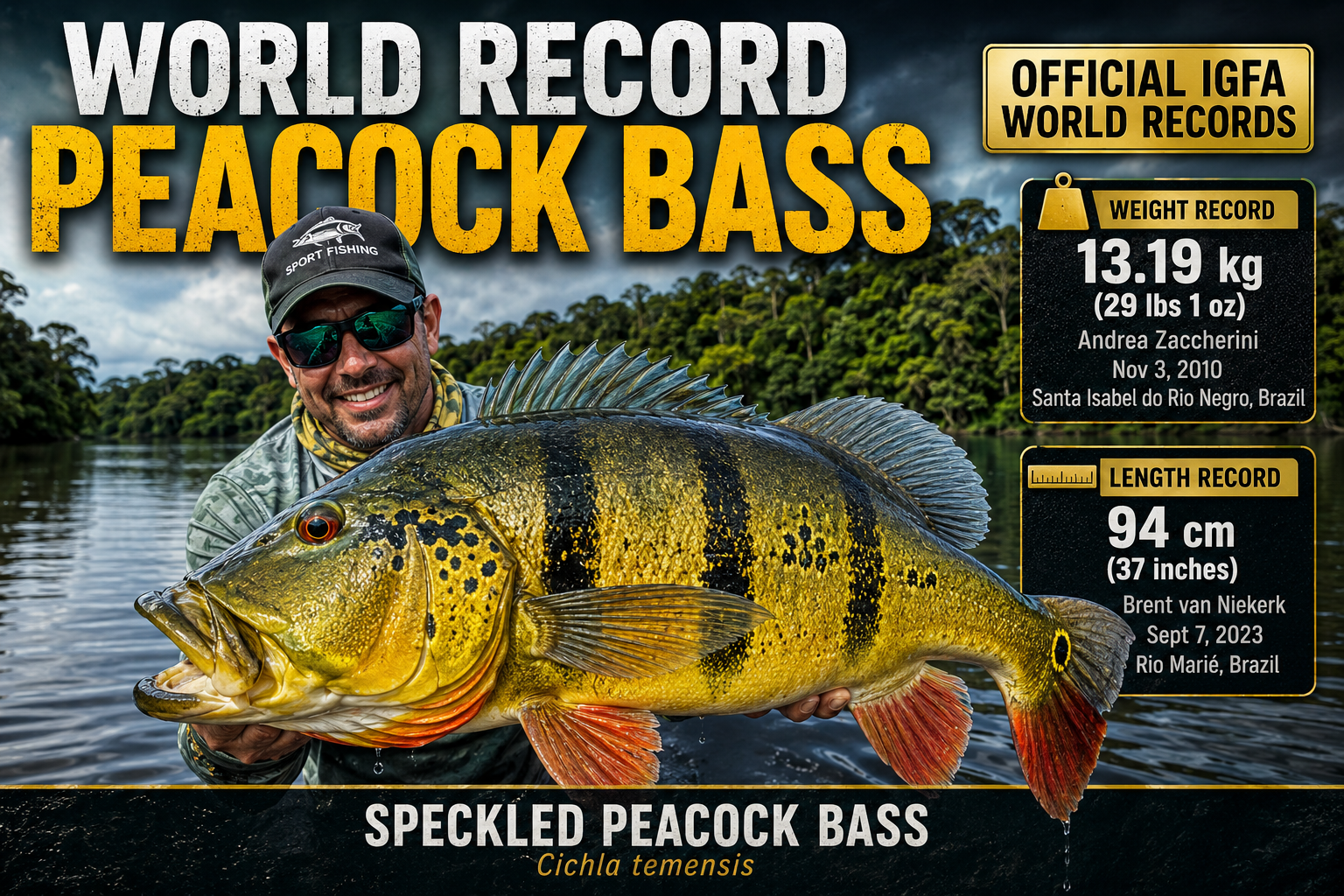 world record peacock bass